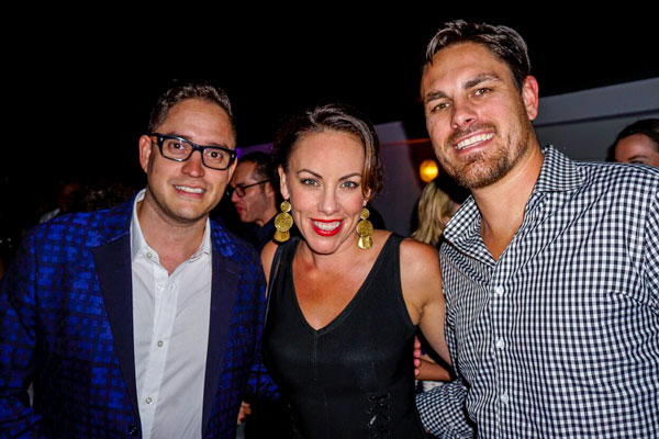 Esteban Salazar with Allison and Jon Barry at Art Basel Miami